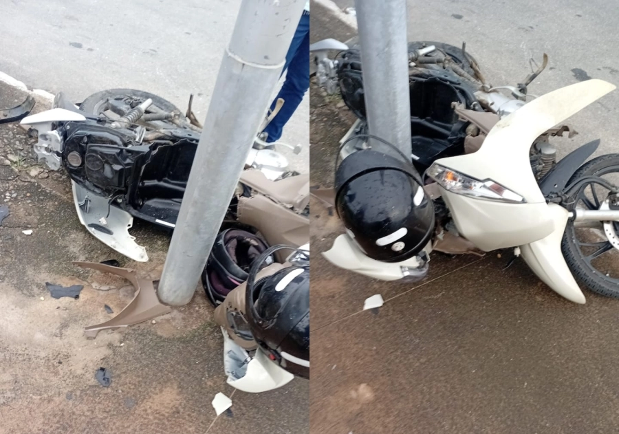 Motociclista é arremessada dentro do rio após colisão e escapa da morte em Jequié