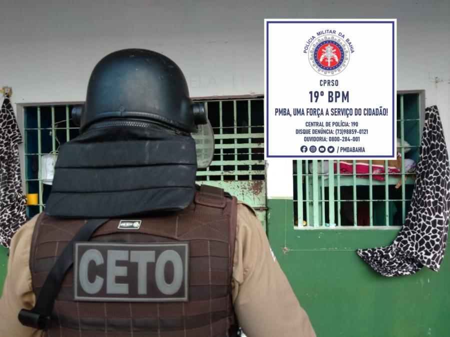 Operação policial apreende facas, celulares e carregadores no presídio de Jequié