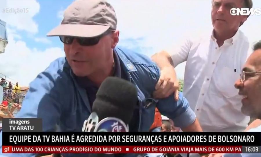 Agressão de seguranças e apoiadores de Bolsonaro a jornalistas na Bahia são a face de um governo autoritário e violento