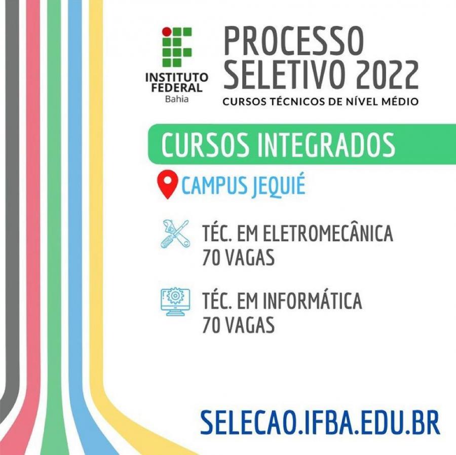 IFBA 2022: inscrição no Processo Seletivo (Cursos Técnicos