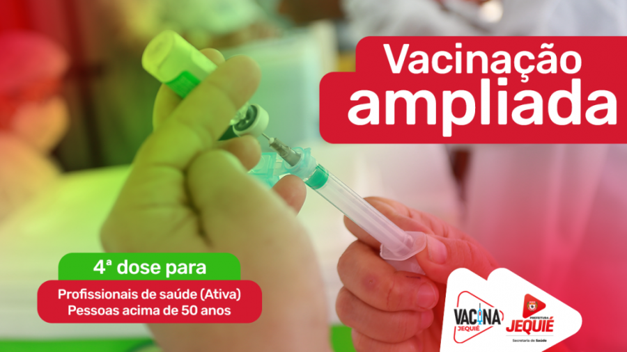 Vacina contra Covid-19 será ampliada com segunda dose de reforço para pessoas acima de 50 anos e trabalhadores da saúde