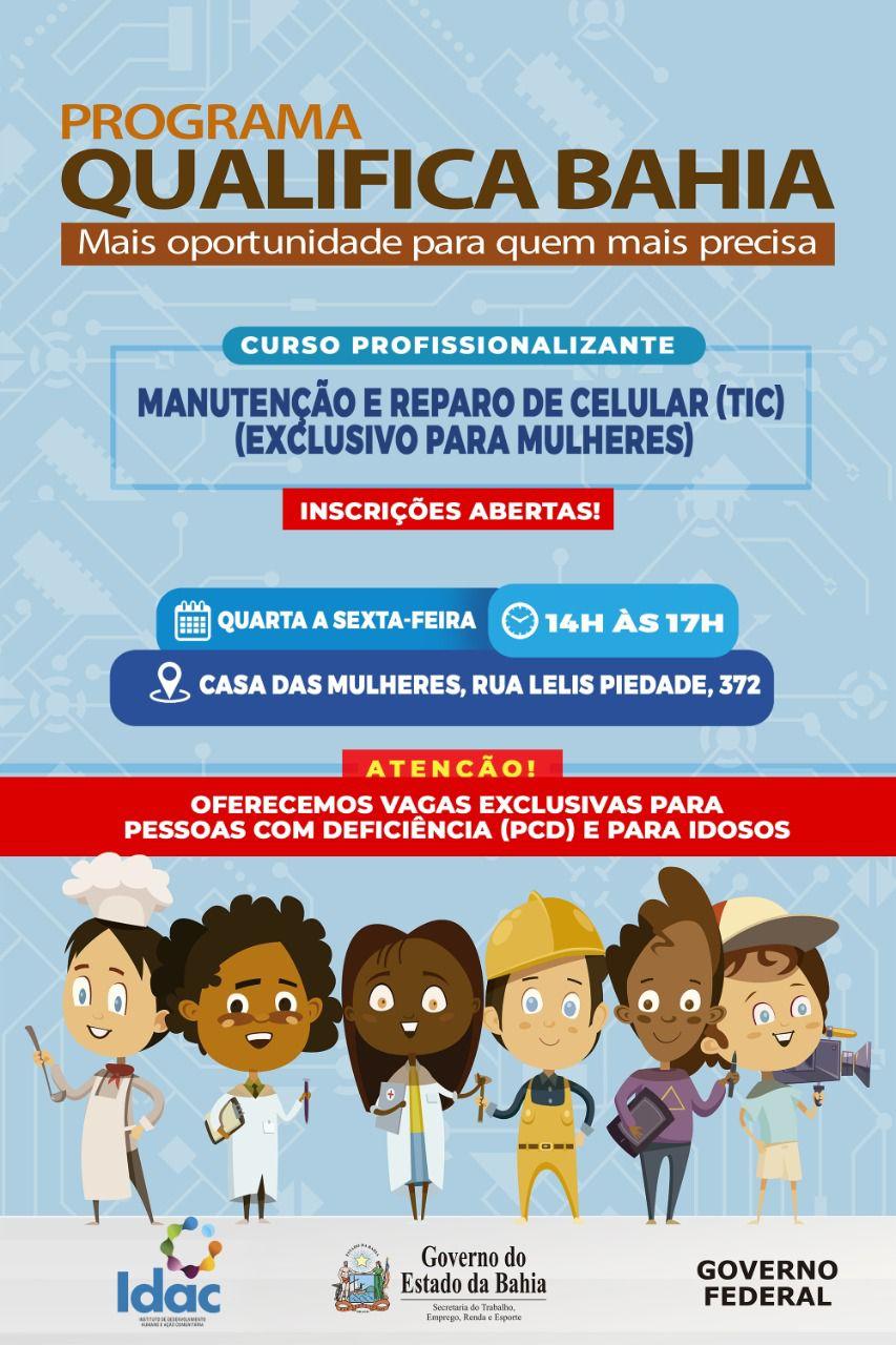 Programa Qualifica Bahia abre inscrições para cursos de Qualificação Profissional em Jequié