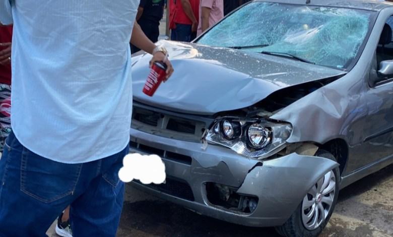 Motorista bêbado atropela três pessoas que saiam de festa em Santa Inês; ele foi espancado e socorrido para hospital
