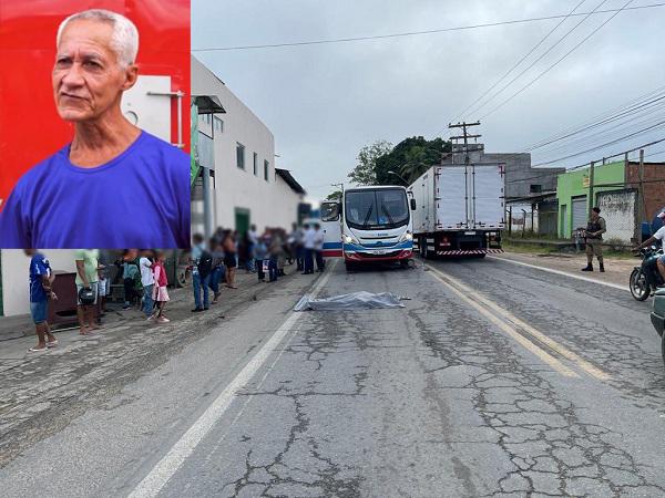 Idoso morre após ser atropelado por micro-ônibus na Avenida Lauro de Freitas em Ipiaú