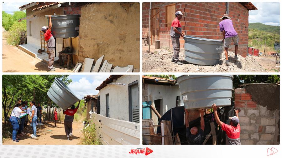 Prefeitura de Jequié distribui caixas d’água para moradores da Vila União, Morada dos Nobres, Assentamento São Paulino e imediações do Sítio Bela Vista