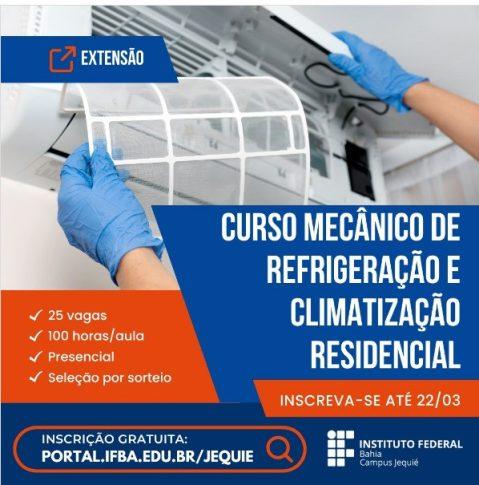 IFBA Jequié oeferece Curso Mecânico de Refrigeração e Climatização