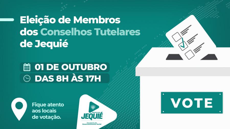 Eleição dos membros dos Conselhos Tutelares para o quadriênio 2024/2027 será dia 1 de outubro