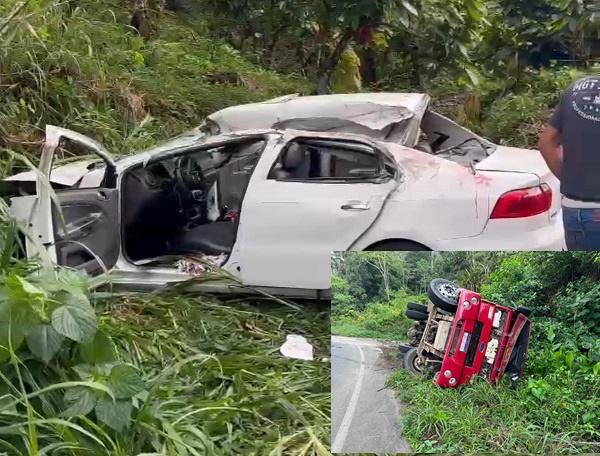 Idoso morre em hospital após acidente na Curva da Garganta da BA-650 trecho entre Ipiaú e Ibirataia