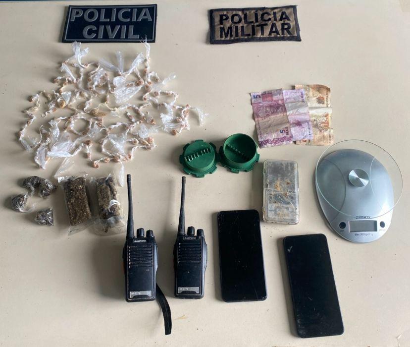 Drogas e suspeitos apreendidos em operação conjunta em Jitaúna